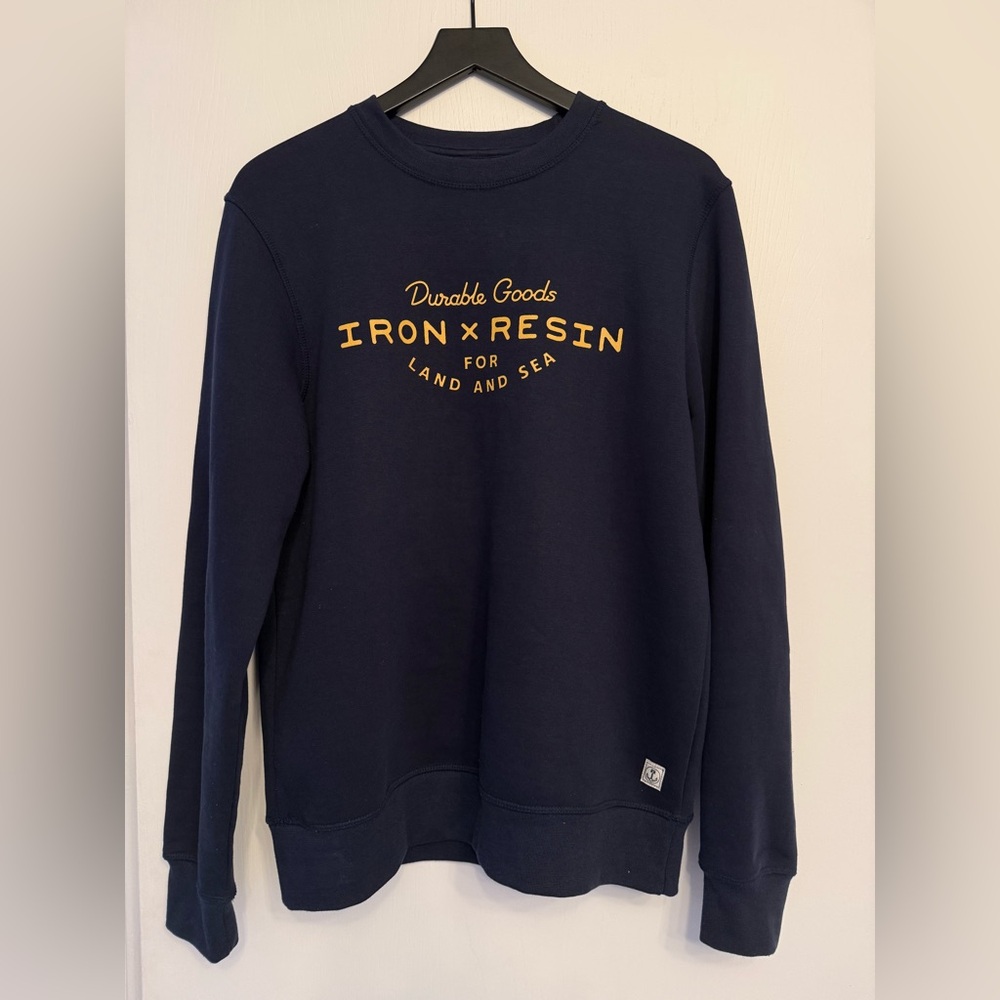 Iron & Resin Men's Dark Blue Crewneck Sweatshirt